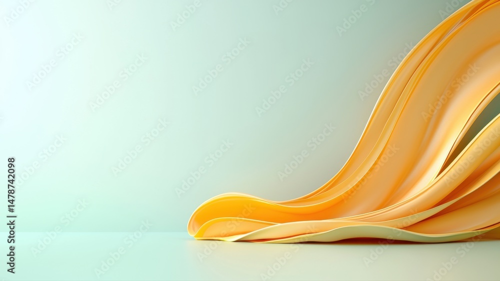 Poster elegant abstract background with wavy peach fabric texture abstract background texture elegant peach