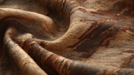 Obraz premium Textured brown fabric drapes