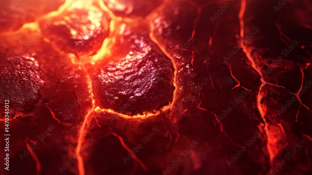 Aufkleber high resolution 3d rendering of epithelial cells with detailed texture