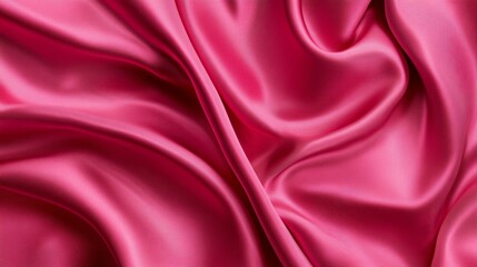 Obraz premium Luxurious Vibrant Red and Pink Satin Fabric Textiles Texture