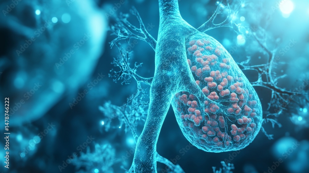 Poster high resolution scientific visualization of goblet cell structure