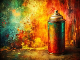 Vintage Oil Paint Spray Texture Background - Grunge Abstract Art