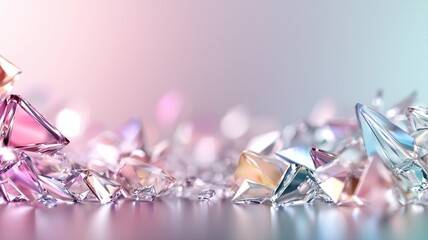 Abstract Background with Sparkling Crystal Fragments and Bokeh Lights sparkling abstract background