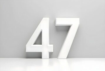 Fototapeta premium A 3d silver number one is a metallic symbol, an icon of the word one rendered with a blue and white computer design concept on the web