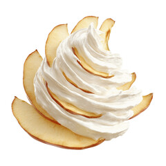 Whipped Cream and Apple Slices Dessert