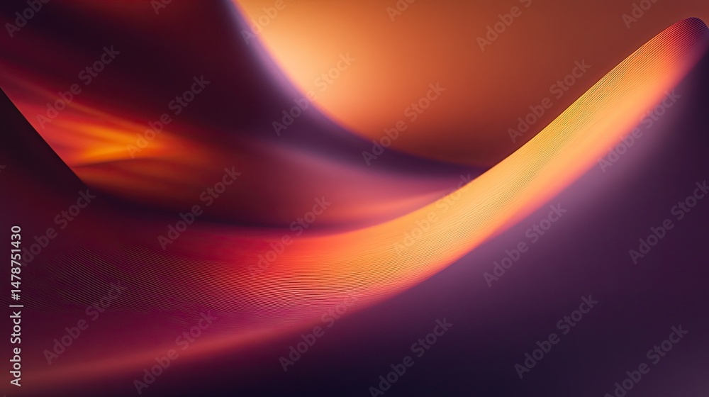 Poster dynamic curved shapes with flowing gradient color palette and rhythmic lines