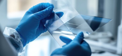 Analyzing a transparent sheet in a lab setting