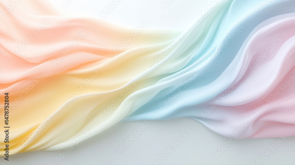 Poster flowing pastel gradient fabric background pastel gradient flowing abstract background fabric texture