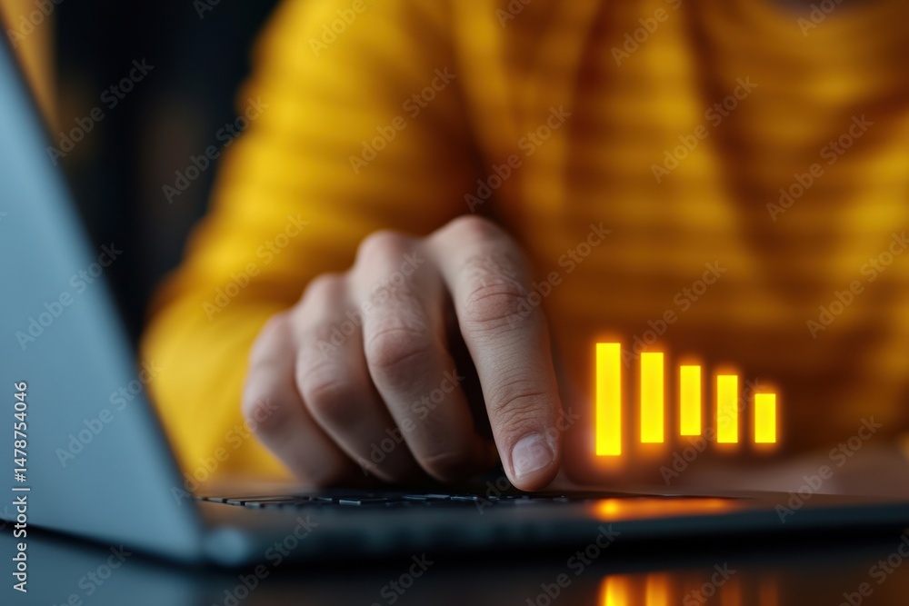 Poster Digital Certification Success Illuminated Performance Metrics Revealing Professional Achievement in Modern Tech Workplace with Glowing Productivity Visualization