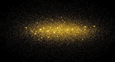 Gold Glitter on Black Background