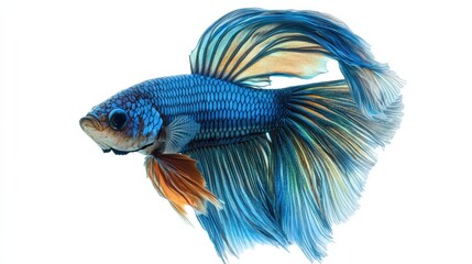 Fototapeta premium Mesmerizing beauty of a Siamese fighting fish, a vibrant aquatic jewel