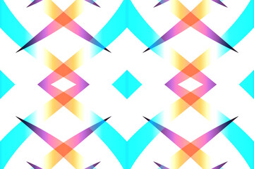 Beautiful glow colour caleidoscope gradient flower line art pattern wallpaper of indonesian traditional abstract batik ethnic dayak ornament for commercial ads	