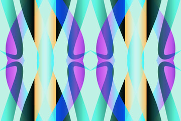 Beautiful glow colour caleidoscope gradient flower line art pattern wallpaper of indonesian traditional abstract batik ethnic dayak ornament for commercial ads	