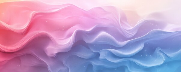 Fototapeta premium Pastel Color Gradient Waves, Generative AI
