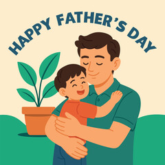 Happy Father's Day Vector Template
