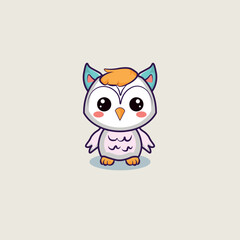 Cute Cartoon Owl Character