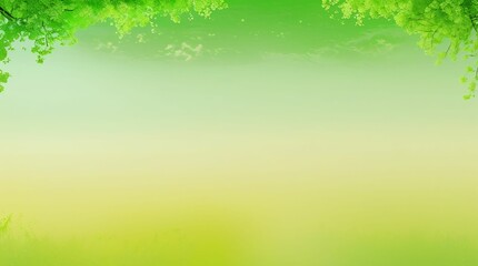 Fototapeta premium A vibrant spring green and soft yellow gradient with fresh energy