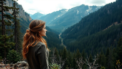 girl in the mountains