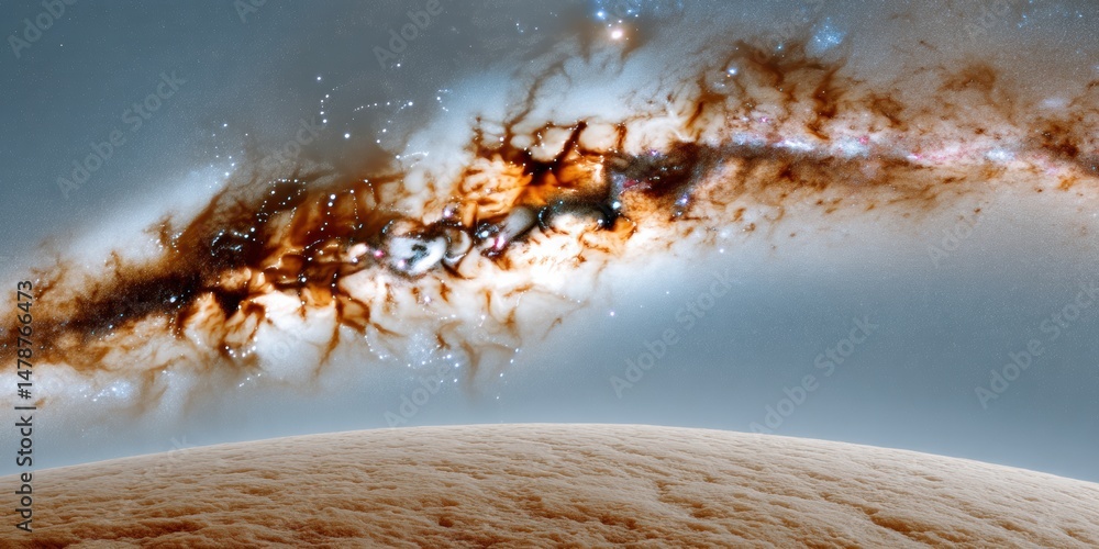 Aufkleber Cosmic Horizon Immersive Galactic Visualization for Next-Gen Science Communication, Exploring Universes Dynamic Stellar Landscape in Ultra-High Resolution