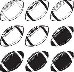 Quarterback Throwing Football Silhouette

Running Back with Ball Vector Design

Football Helmet and Ball Silhouette

Touchdown Celebration Silhouette Art

Football Player Tackling Scene Vector