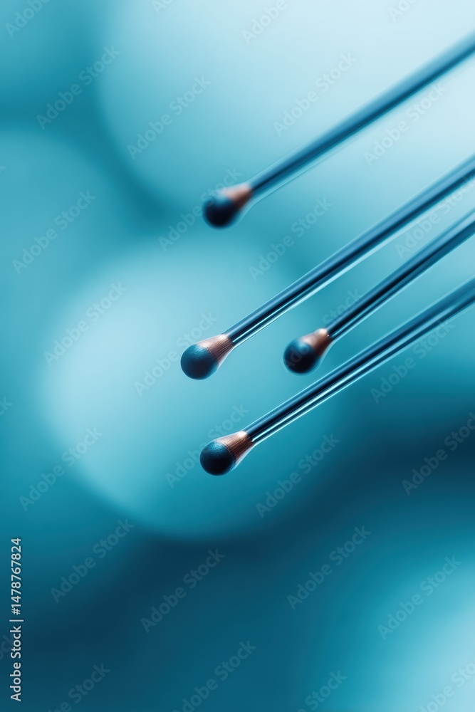 Poster precision temperature sensing sleek metallic probes revolutionizing industrial thermal measurement w