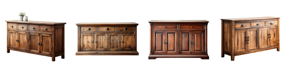Stylish wooden cabinets showcasing elegant furniture designs in rich tones and textures, perfect for enhancing home decor and interior design aesthetics