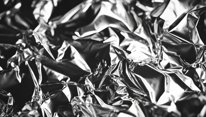 Crumpled metallic foil texture