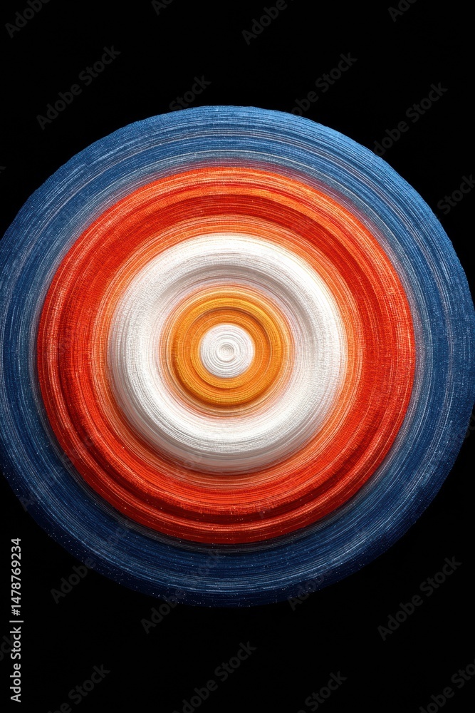 Leinwandbilder Minimalist Circular Gradient Dynamic Chromatic Vortex in Vibrant Thermal Palette - Geometric Abstract Art for Modern Digital Branding and Visual Innovation