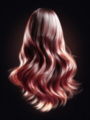 Fototapeta premium hair color brown red shiny wavy glow 