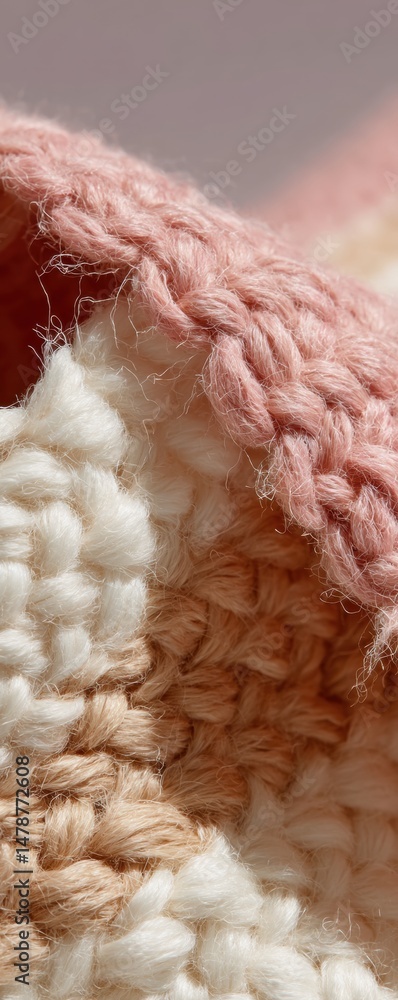 Poster tactile textile revolution handcrafted soft-hued knit textures exploring mindful materiality and sus