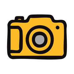 Compact Camera Vector Icon – Portable Photography Device for Travel & Everyday Use