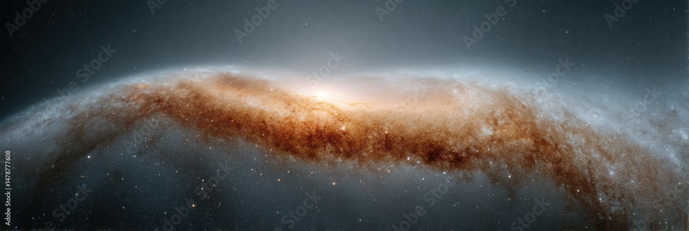 Poster infinite horizons immersive cosmic visualization of galactic spiral - next-gen astronomy exploration