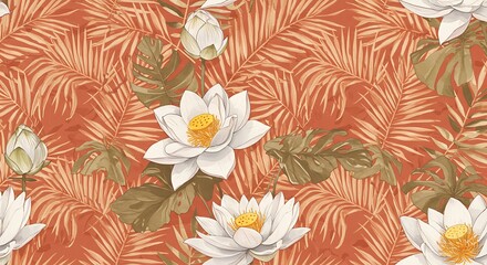 Rustic Bloom: A Botanical Illustration in Warm Tones