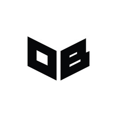 OB monogram logo design letter text name symbol monochrome logotype alphabet character simple logo
