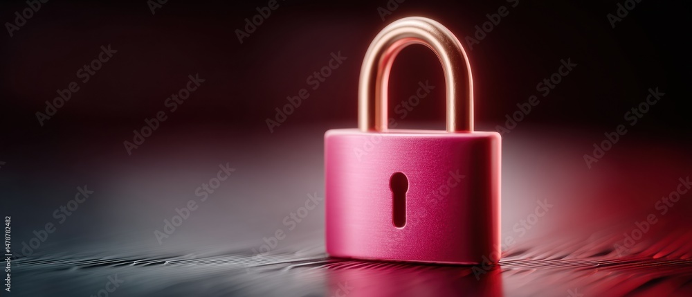 Aufkleber Quantum Cybersecurity Nexus Illuminated Digital Lock Symbolizing Advanced Data Protection in AI-Driven Financial Technology Ecosystem
