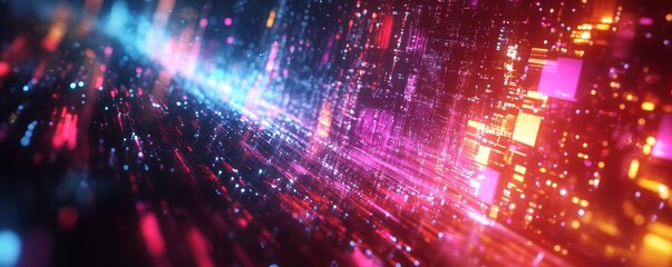 Obraz premium Light Digital Concept, Generative AI