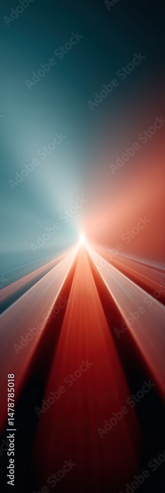 Poster Immersive Digital Flow Cinematic Gradient Perspective Tunnel - Futuristic UI/UX Design Concept for Metaverse Branding and Innovative Visual Communication