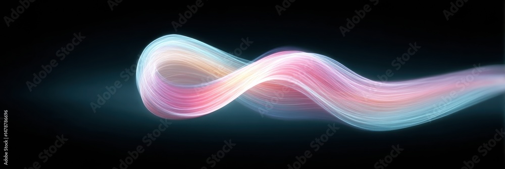 Poster Quantum Flow Next-Gen 10G Digital Visualization - Infinite Data Streaming with Ethereal Light Dynamics for Cutting-Edge Tech Innovation
