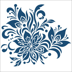 Flower pattern, Floral template, flowers vector, cut files, laser cut, Silhouette, Cricut
