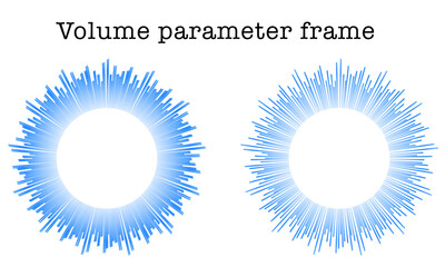 Fototapeta premium ネオンで光る★音楽ボリュームパラメーターのフレームセット