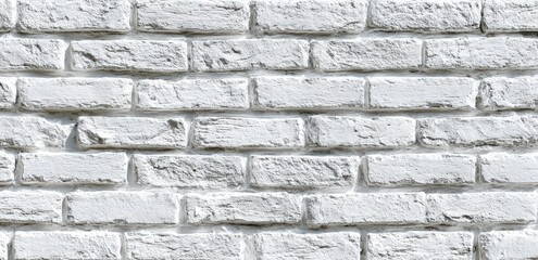 Fototapeta premium Closeup view of a white brick wall texture.