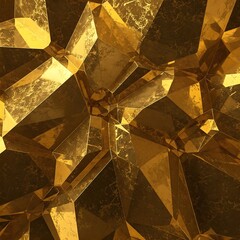Abstract Golden Faceted Surface
