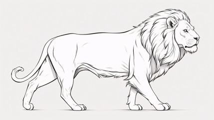 Fototapeta premium sketch of a lion