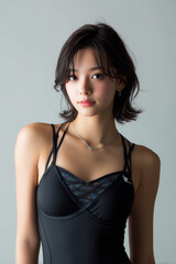 Fototapeta premium 女性、プール、夏、ビキニ、美しさ、水泳、