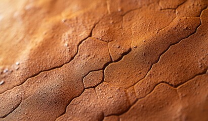 Obraz premium Dried, cracked earth texture. Close-up view of a textured surface