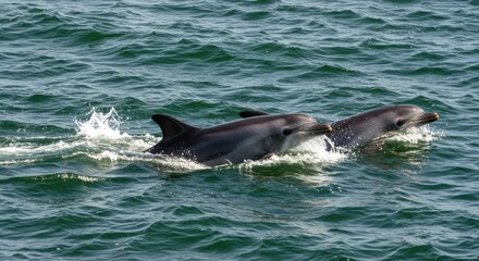 Obraz premium Dolphin Swimming in Ocean