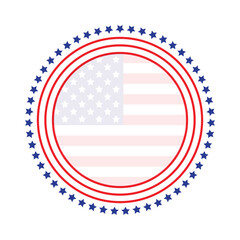 American Flag Inspired Round Frames for Design.