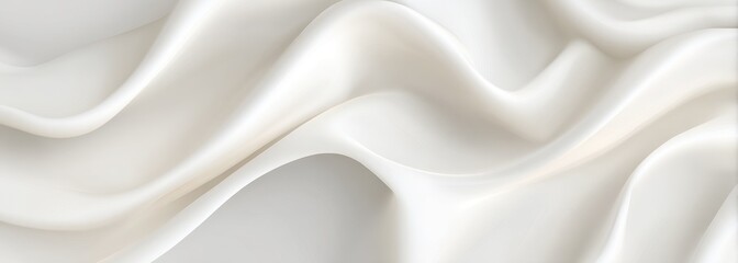 Smooth, flowing white fabric drapes in elegant folds.