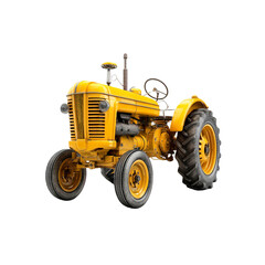 Vintage Yellow Farm Tractor - Classic Agricultural Machinery