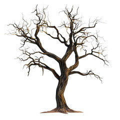 Dead Tree Isolated on Transparent Background